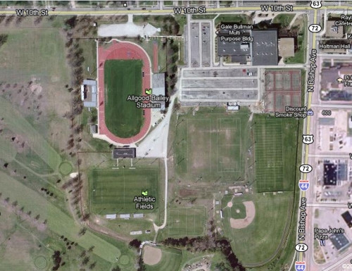 Missouri S&T Baseball Field Arial View